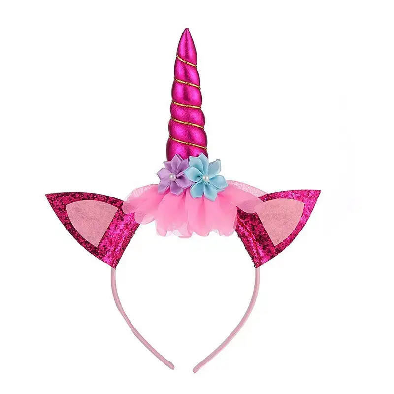Unicorn Hairpin with Flower & Horn for Kids - Image 4