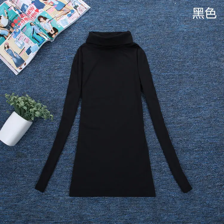 Women's Long Sleeve T-Shirt Pure Color Round Neck - Image 14