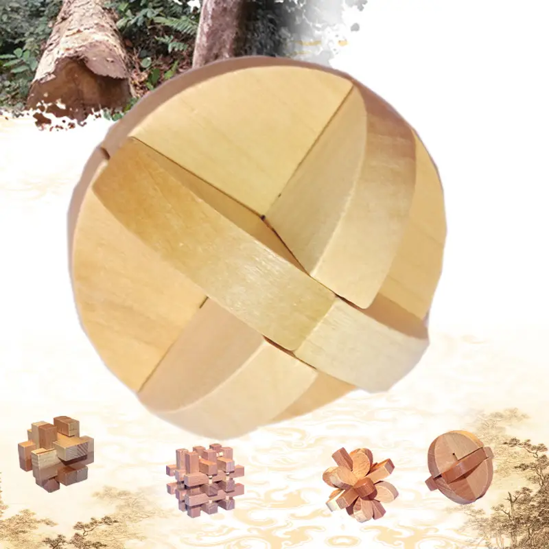 Kongming Lock Wooden Building Blocks Full Set - Image 35