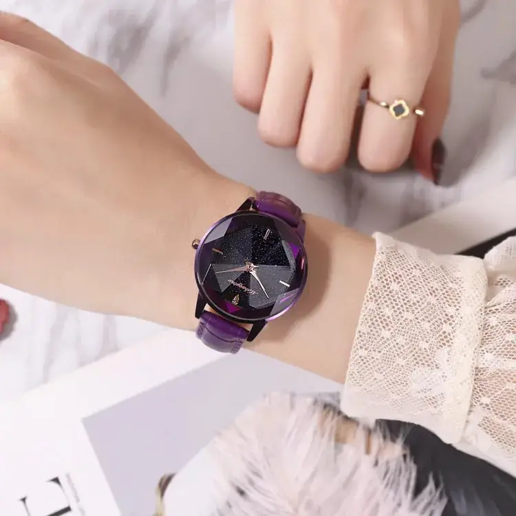 Purple Crystal Quartz Watch for Women - Image 5