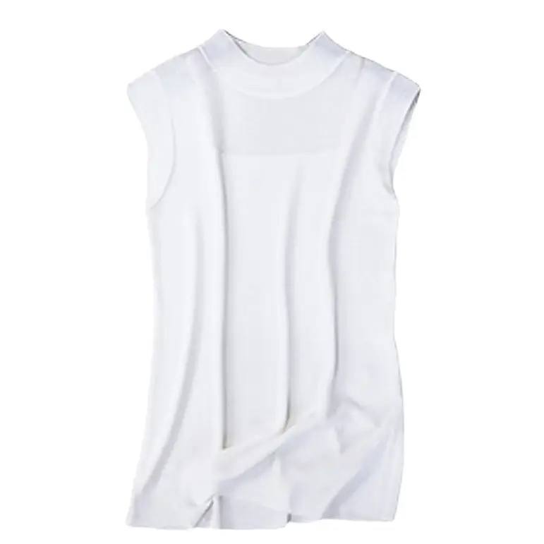 Women's Light Gray Sleeveless Summer Shirt - Image 14