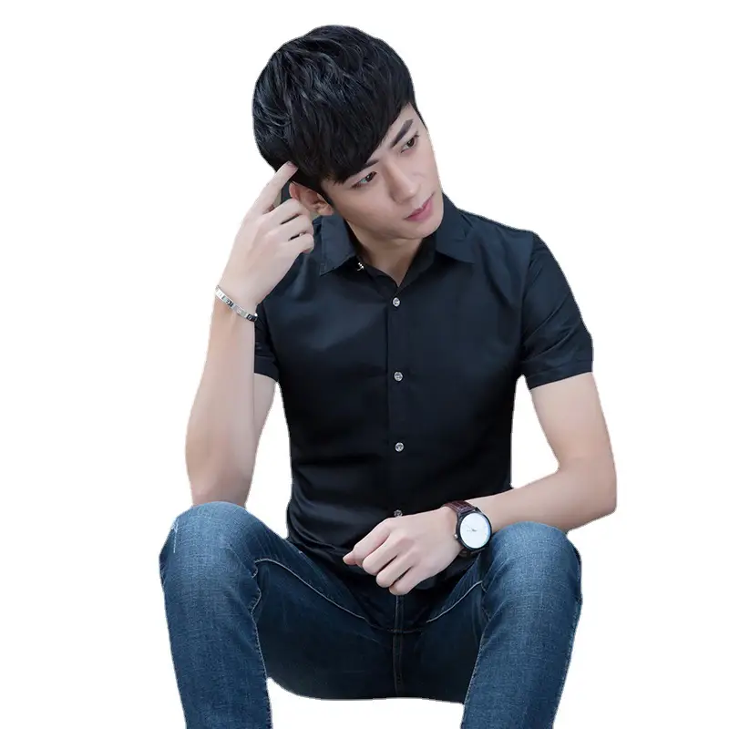 Men's Maroon Slim Fit Button Down Shirt - Image 10