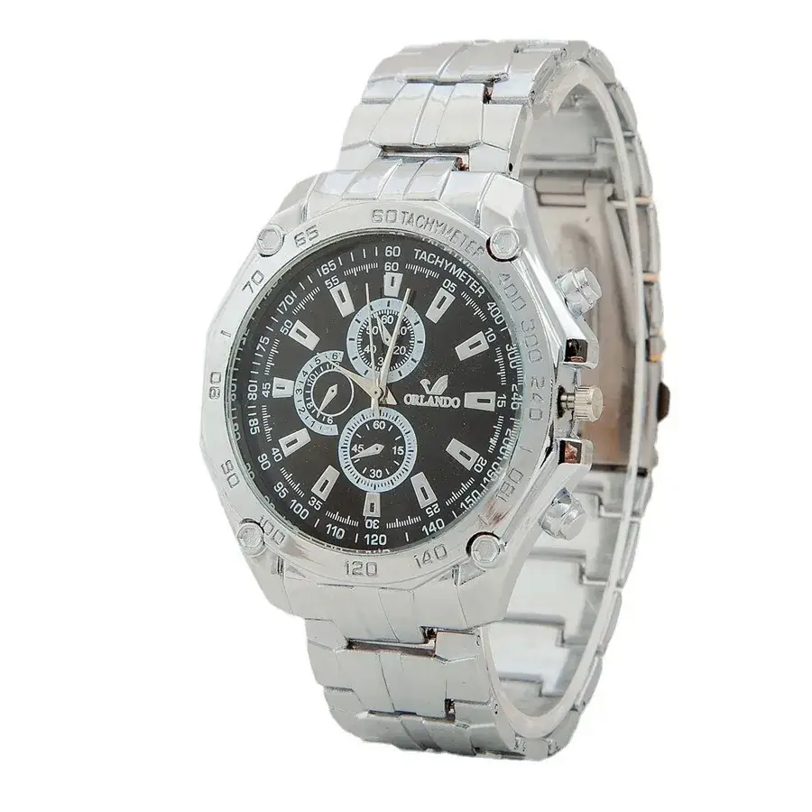 Stainless Steel Chronograph Watch with Blue Dial for Women - Image 7