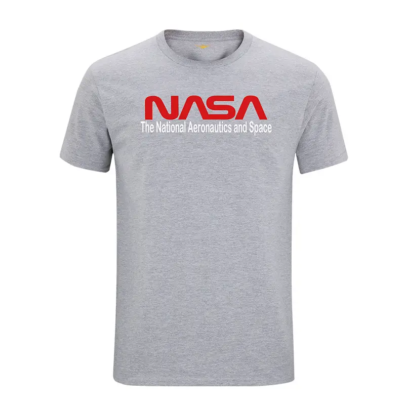 Nasa Printed Grey T-Shirt for Men