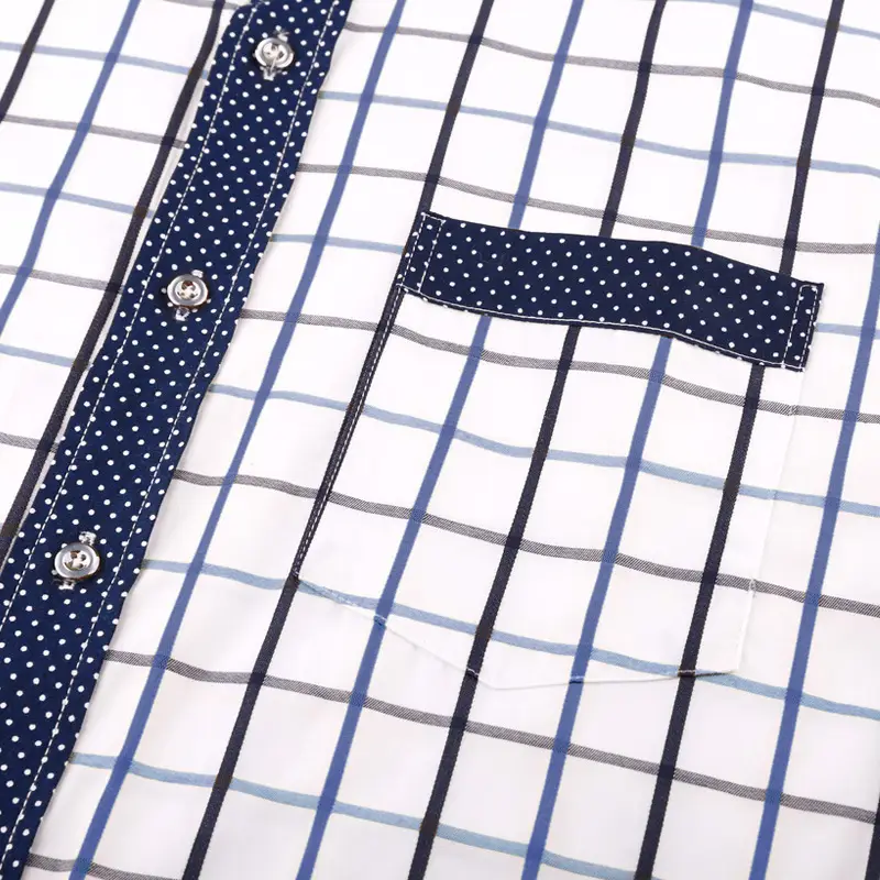 Men's Bi Meng Checkered Fat Shirt Short Sleeve Summer - Image 5