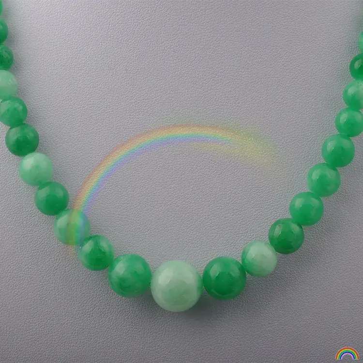 Green Jade Beaded Necklace for Women Gift - Image 5