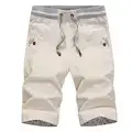 Men 2019 Summer Straight Cut Shorts Cream Gray - Image 9