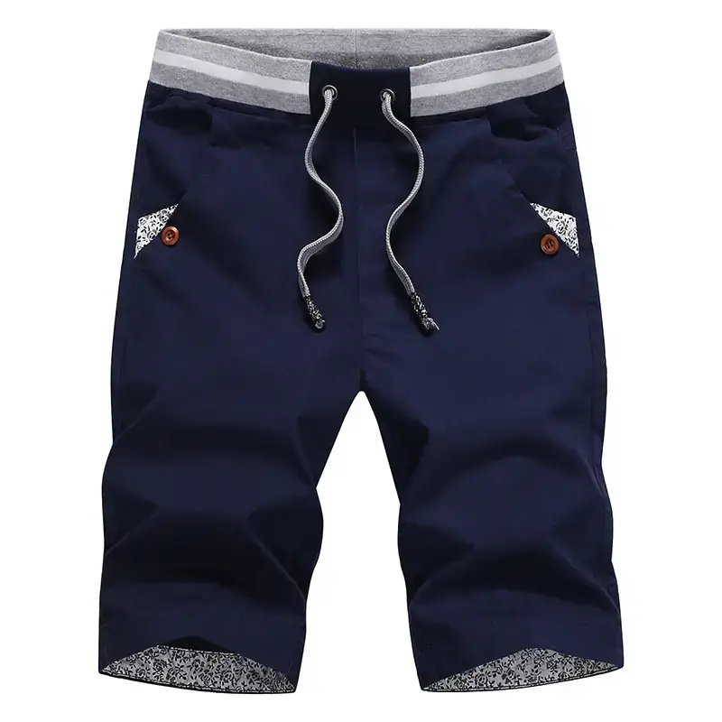 Men 2019 Summer Straight Cut Shorts Cream Gray - Image 3