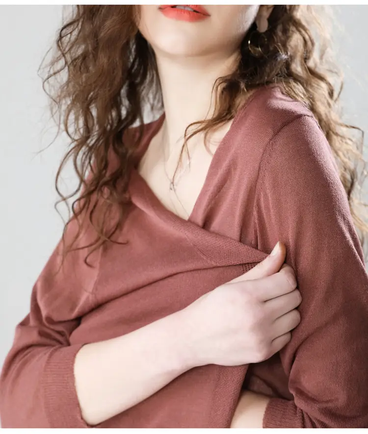 Women's Summer Shawl Thin Coat Ice Silk Knitted — feature 22