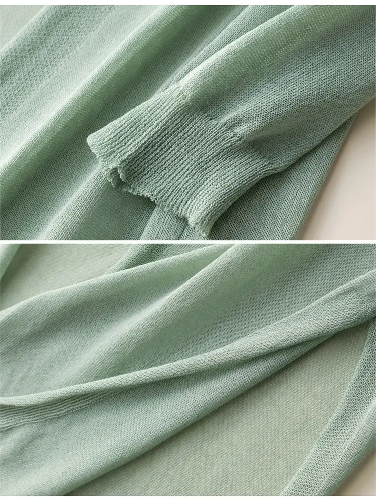 Women's Summer Shawl Thin Coat Ice Silk Knitted — feature 28