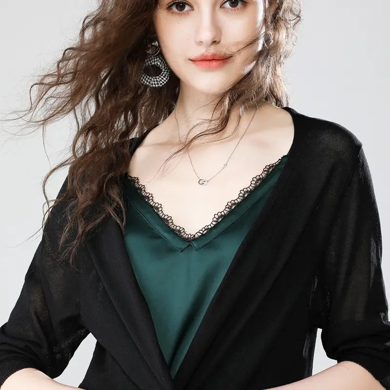 Women's Summer Shawl Thin Coat Ice Silk Knitted - Image 4