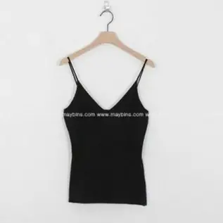 Red Low-Cut Slim-Fit Warm Camisole with Blue Jeans
