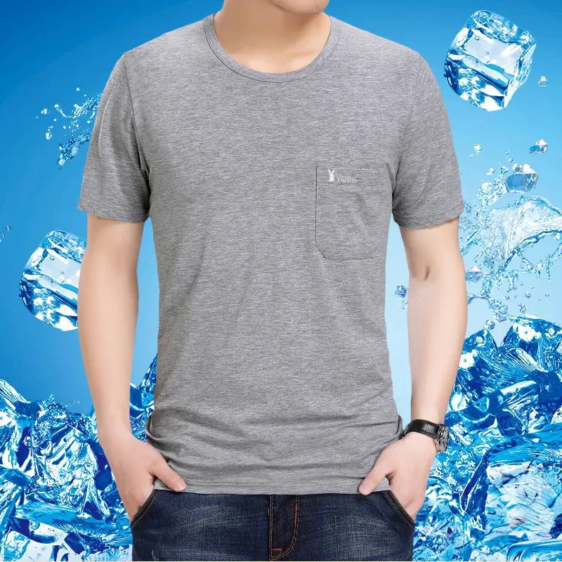 Men Navy T-Shirt with Pocket for Men - Image 3