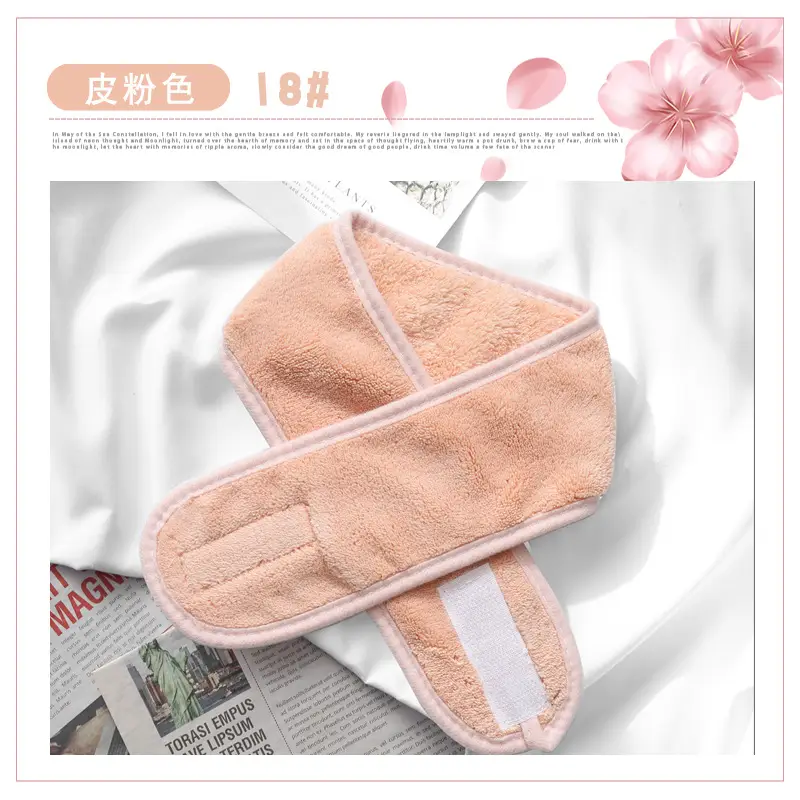 Black Face Wash Hair Band Makeup Velcro Mask - Image 15