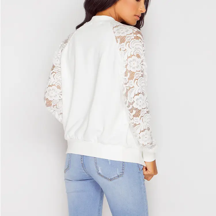 Black Lace Long Sleeve Jacket for Women Winter - Image 6