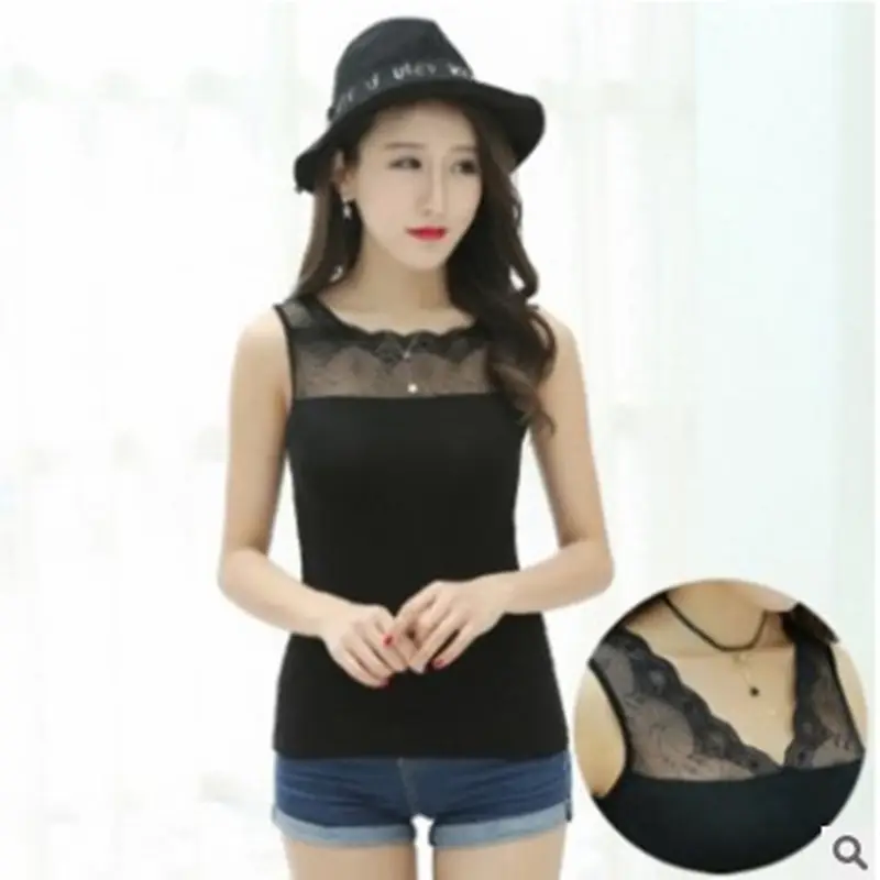 White Lace V-Neck Reversible Camisole Vest - Image 7