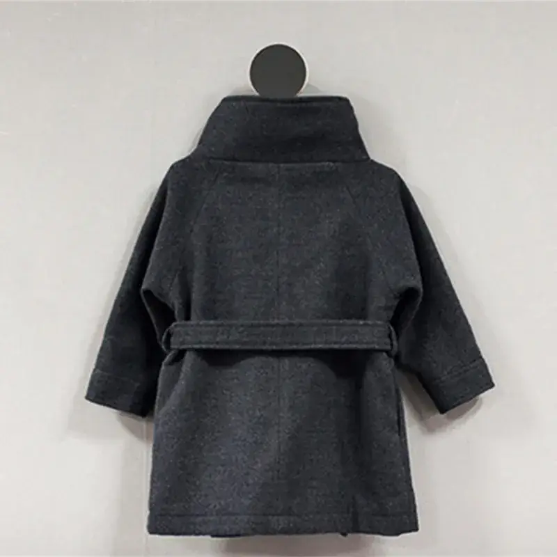 Girls Purple Belted Coat Winter Wear - Image 4