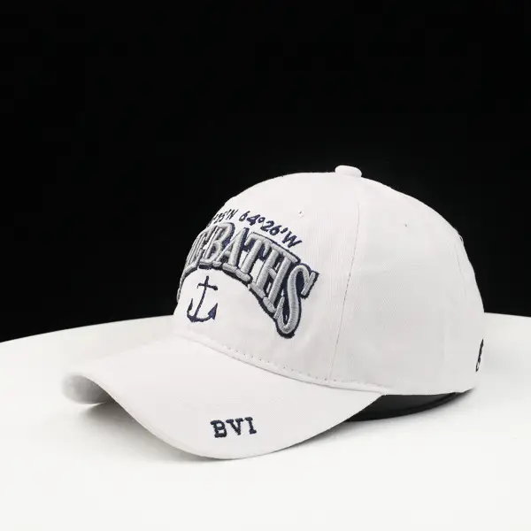 Men's Red The Baths Anchor Peaked Cap - Image 8