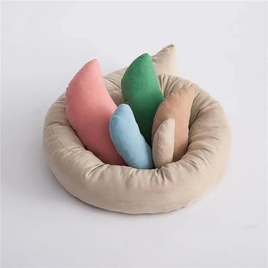 U-Shaped Baby Photo Pillow Beige Soft — feature 5