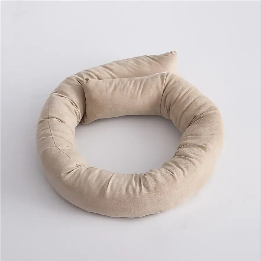 U-Shaped Baby Photo Pillow Beige Soft — feature 6