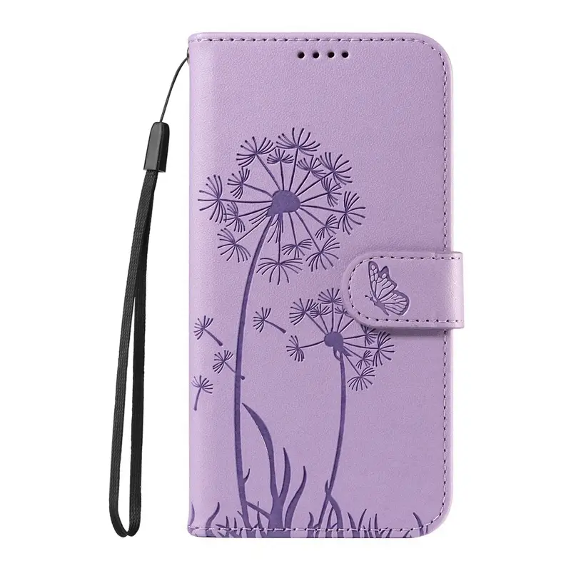 Apple iPhone 17 Mobile Phone Leather Case with Dandelion Embossing - Image 3