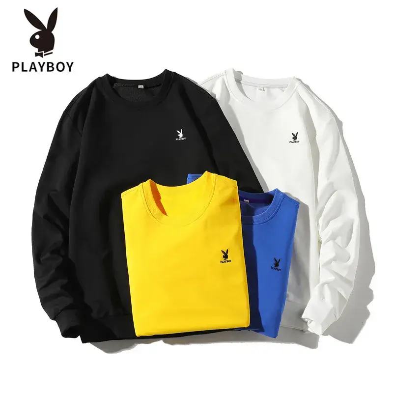 Daifa Trendy Men's White Slim Fit Crewneck Sweatshirt - Image 5