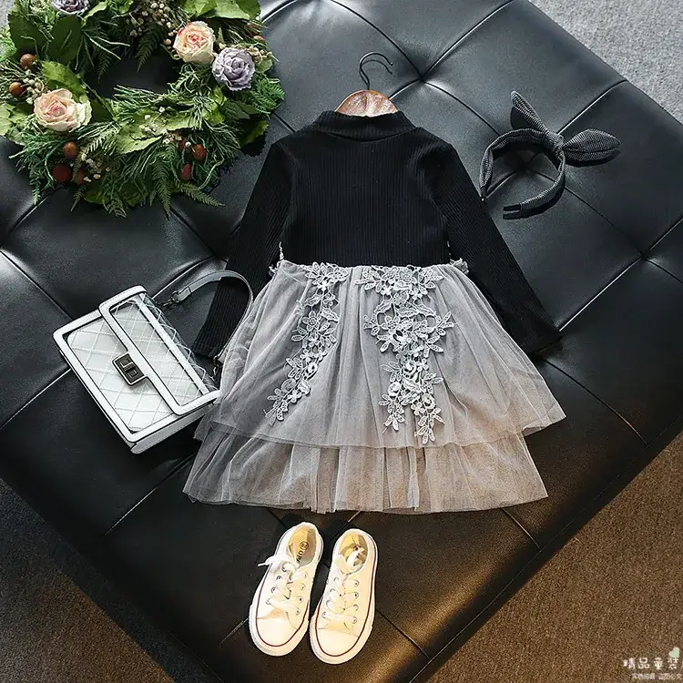 2024 Korean Style Knitted Sweater Dress for Girls - Image 4