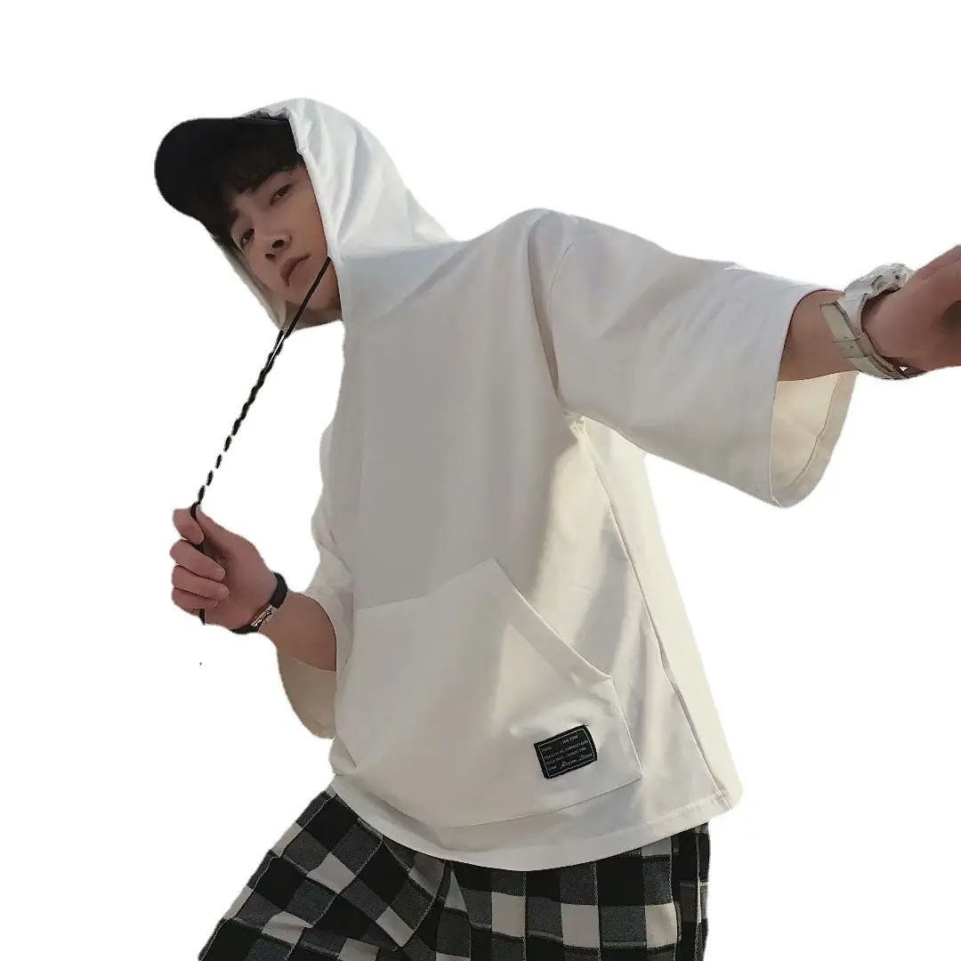 Men Hooded Hoodie Black Hip Hop Style - Image 5