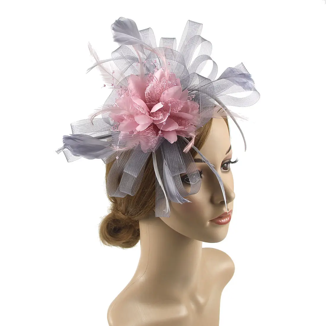 Bridal Feather & Flower Headband for Women - Image 25