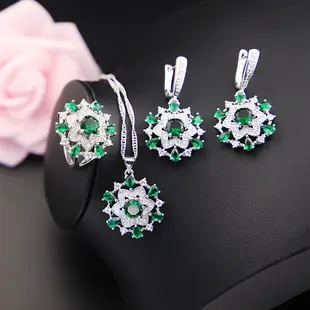 New Year's Pink Zircon Heart Jewelry Set — feature 10
