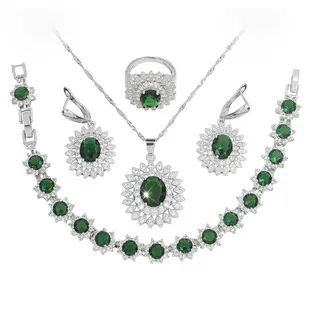 New Year's Pink Zircon Heart Jewelry Set — feature 14