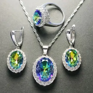 New Year's Pink Zircon Heart Jewelry Set — feature 7