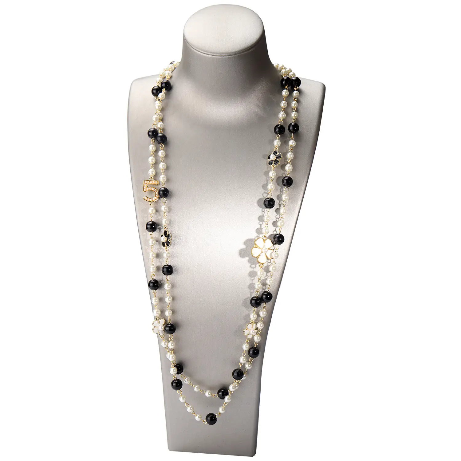 Pearl Necklace Multi Layer Korean Fashion 5-Char Counter