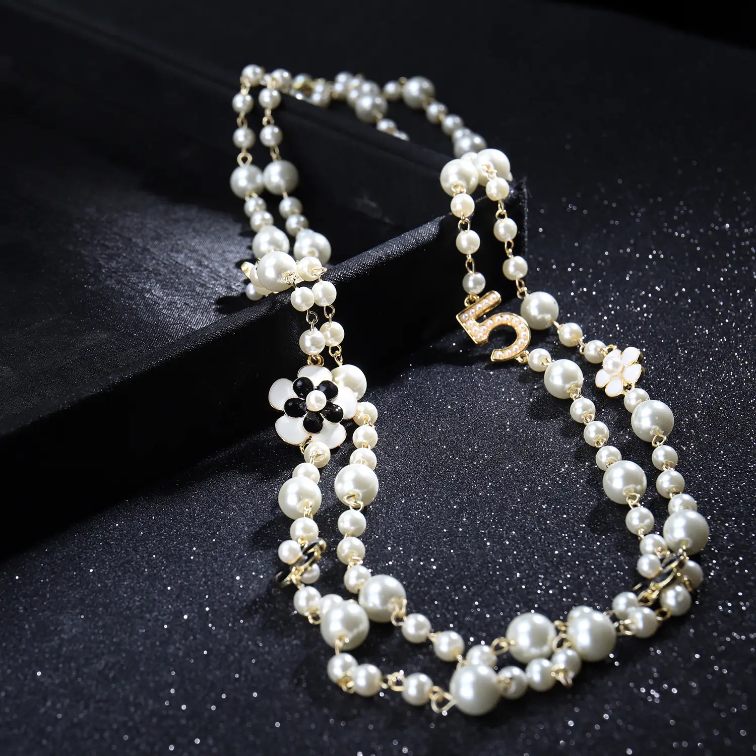 Pearl Necklace Multi Layer Korean Fashion 5-Char Counter