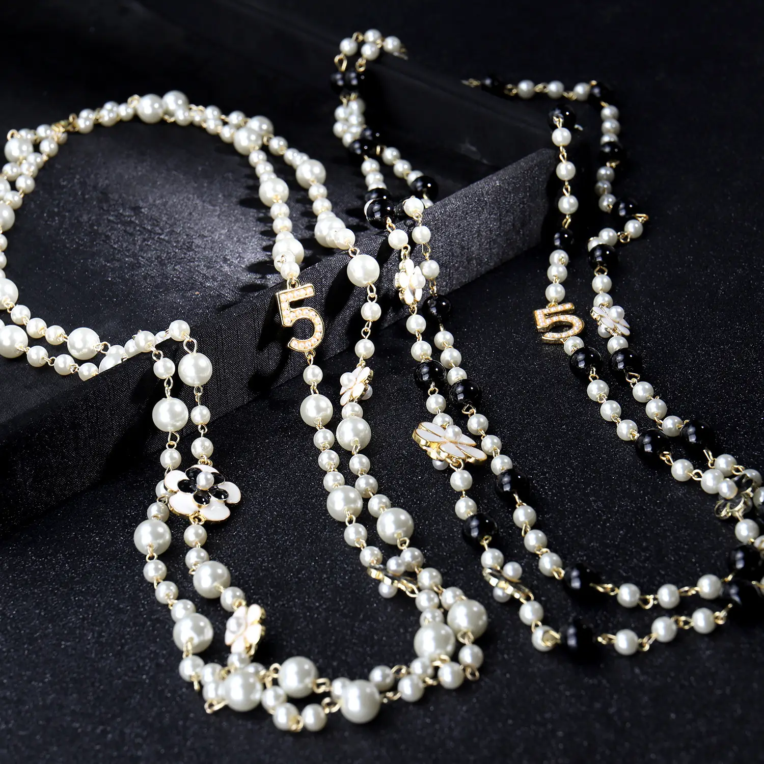 Pearl Necklace Multi Layer Korean Fashion 5-Char Counter