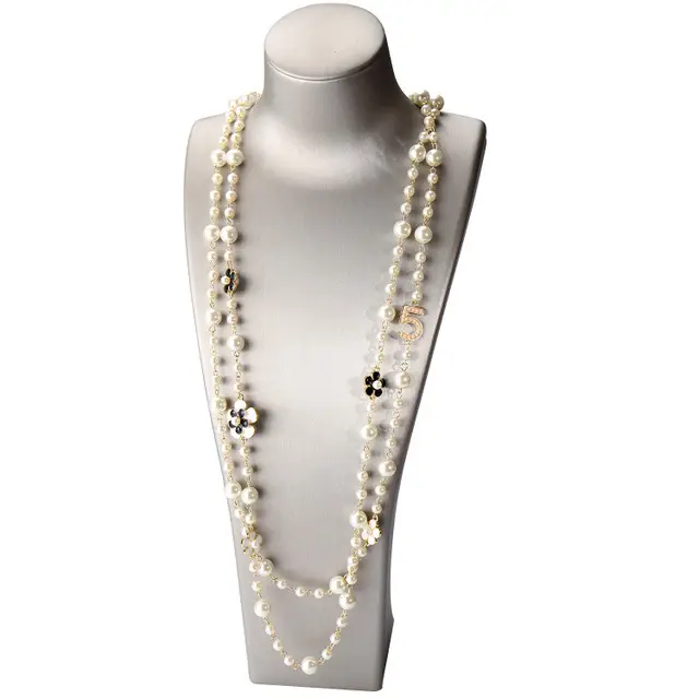 Pearl Necklace Multi Layer Korean Fashion 5-Char Counter