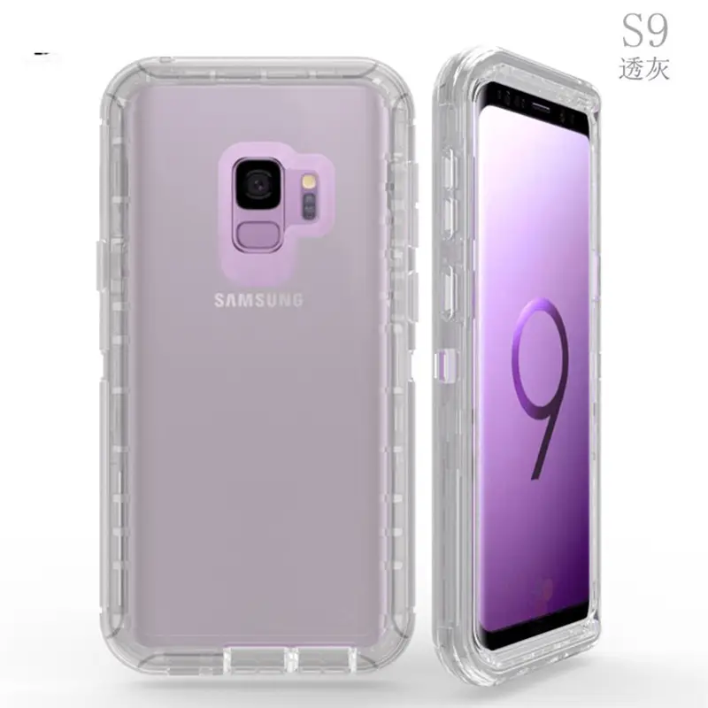 Samsung S9 Plus Pink 3-Piece Anti-Fall Phone Case - Image 2