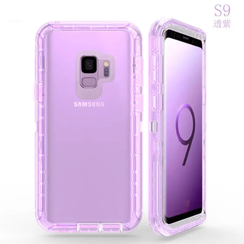 Samsung S9 Plus Pink 3-Piece Anti-Fall Phone Case - Image 4