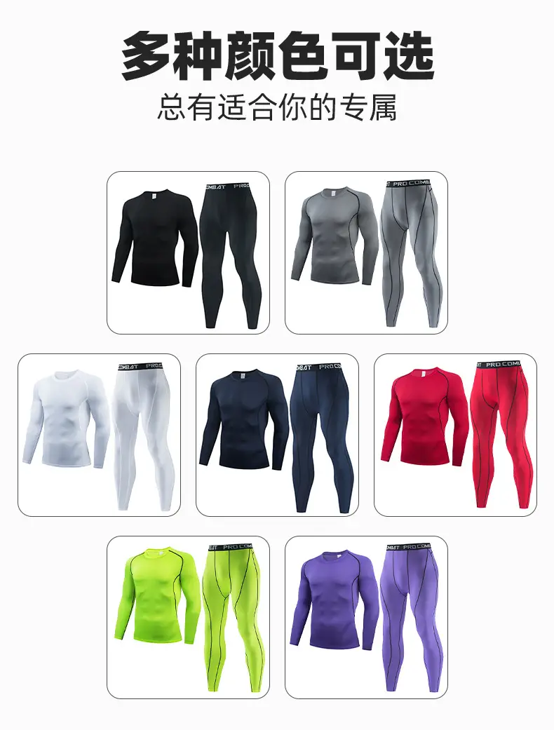 Men's Navy Blue Long Sleeve Running Fitness Tights — feature 5
