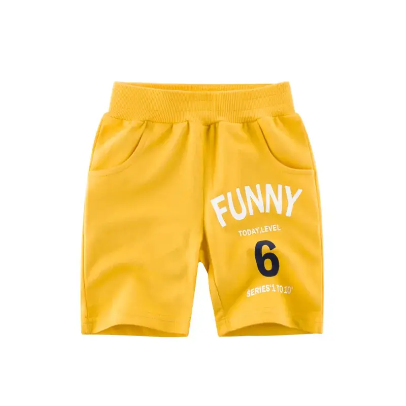 Baby Funny Print Shorts Yellow 2024 Boys Medium - Image 2