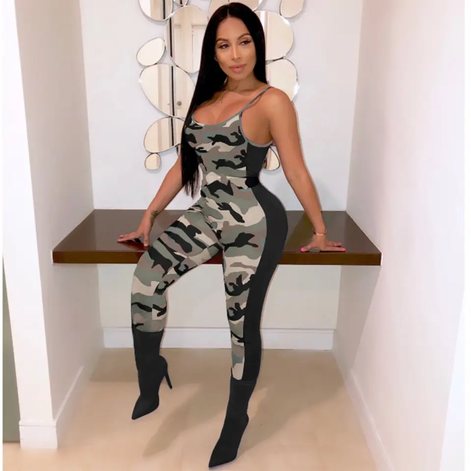 Camouflage Camisole Set for Women High Heel Leggings - Image 2