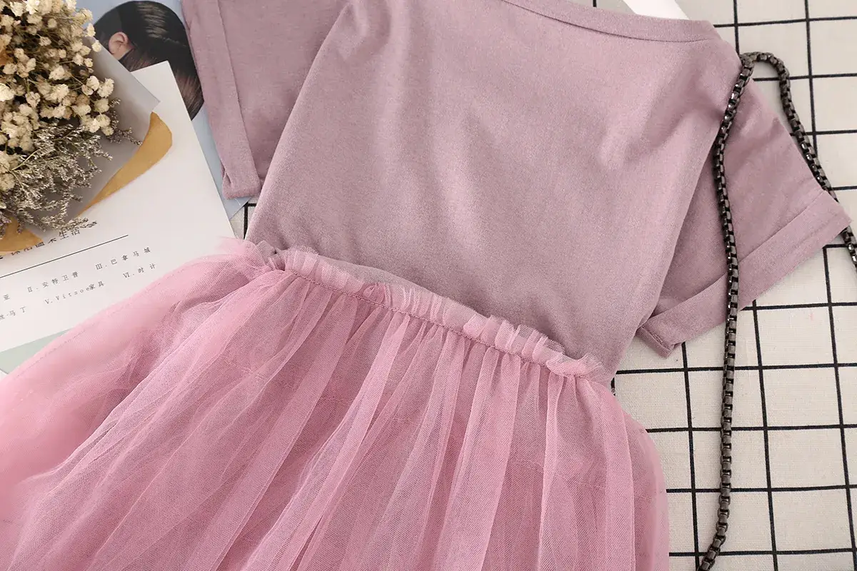Girls Korean Letter Tulle Dress Summer 2024 β feature 10