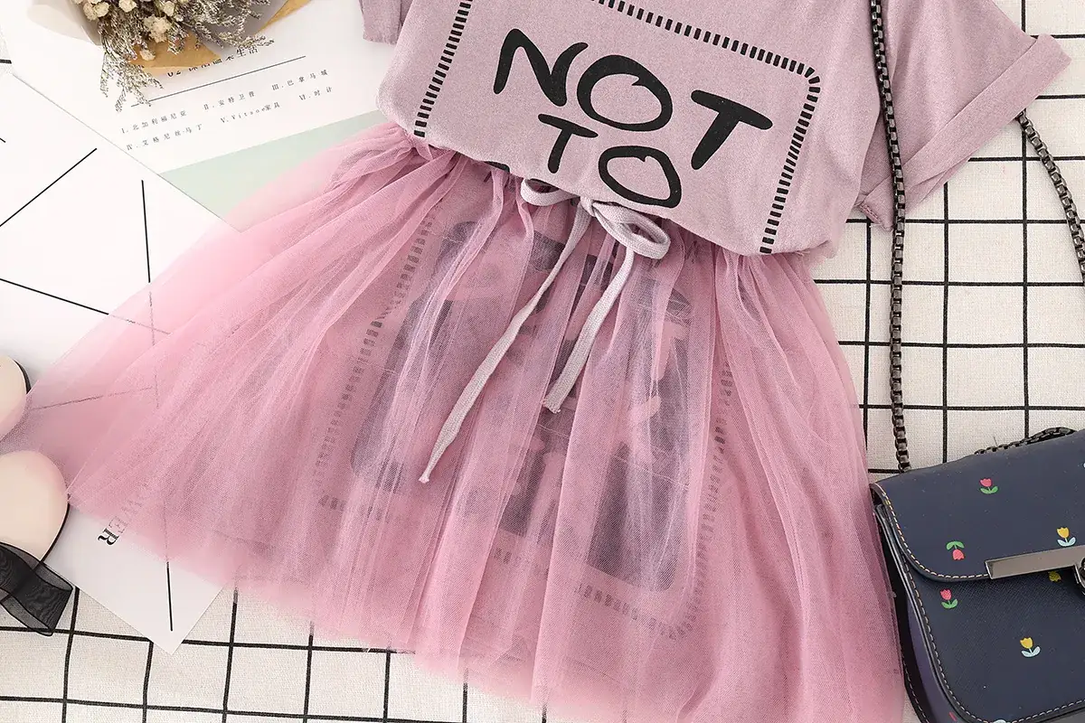 Girls Korean Letter Tulle Dress Summer 2024 β feature 8