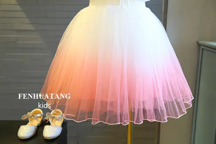 Girls Flamingo Gauze Skirt 2-Piece Summer Dress — feature 8