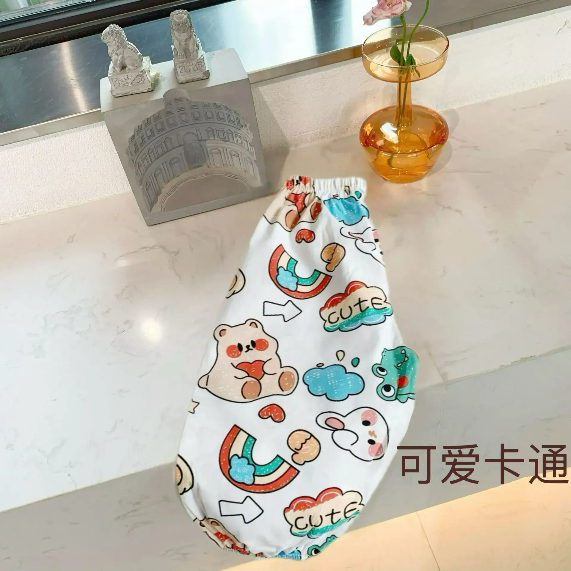 Anti-Mosquito Pants for Kids Blue Floral Cotton Summer - Image 15