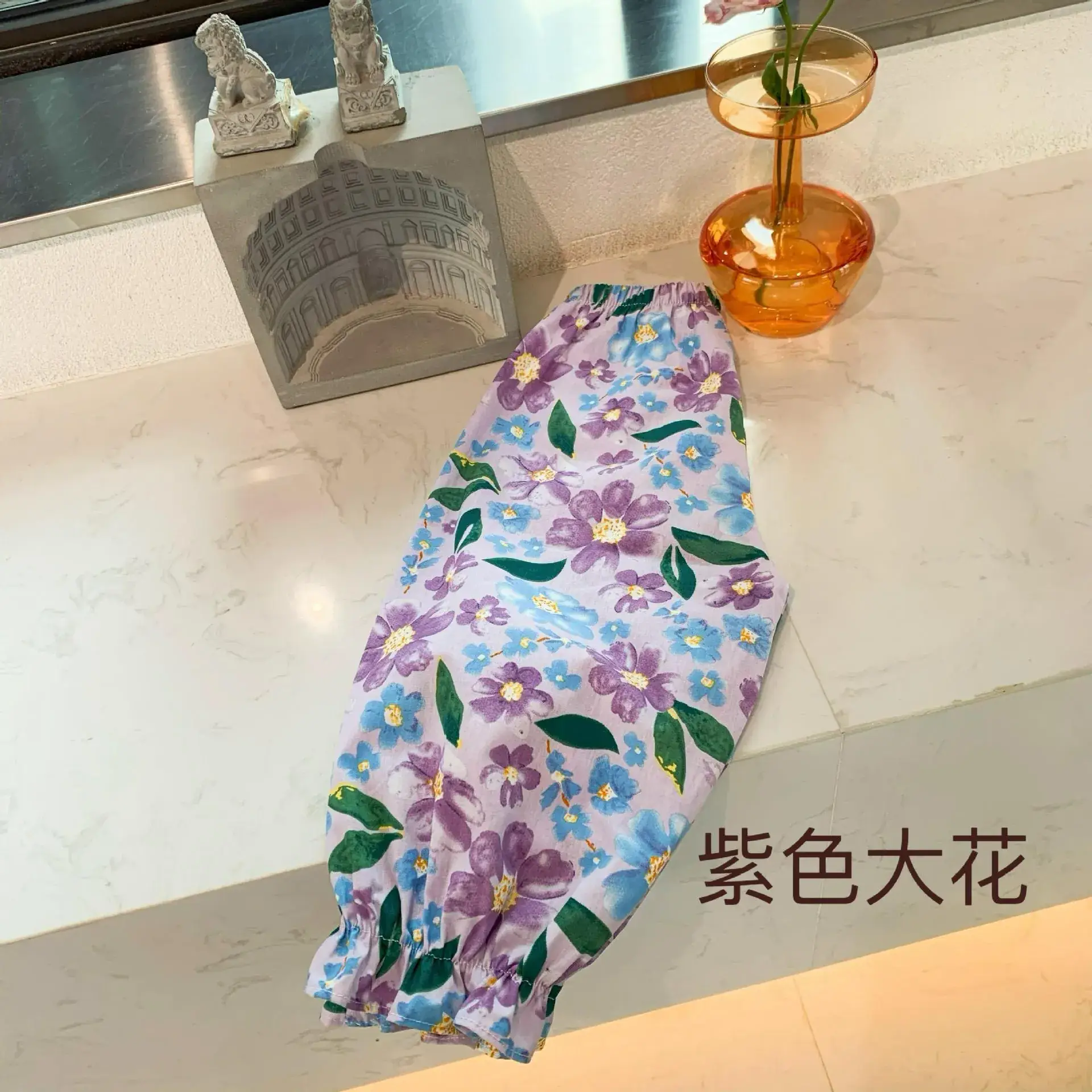 Anti-Mosquito Pants for Kids Blue Floral Cotton Summer - Image 20