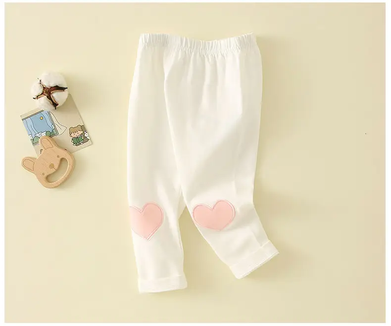 Girls Heart Pads Crib Pants 0-3Yr Grey Cotton — feature 22