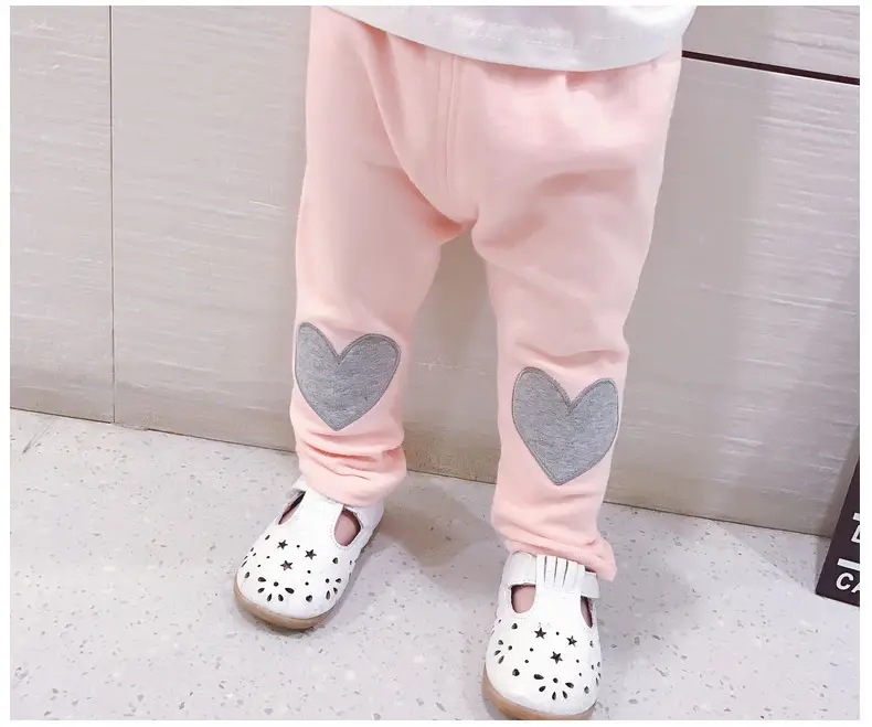 Girls Heart Pads Crib Pants 0-3Yr Grey Cotton — feature 28