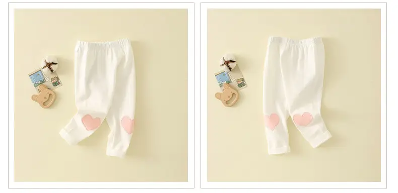 Girls Heart Pads Crib Pants 0-3Yr Grey Cotton — feature 6