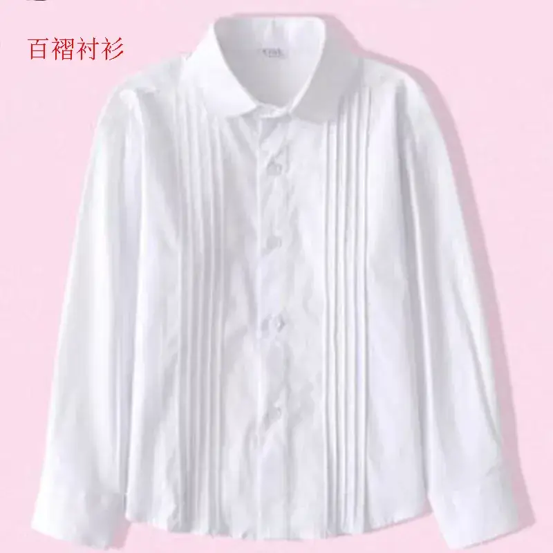 Light Blue Lace School Shirt for Girls Pure Cotton